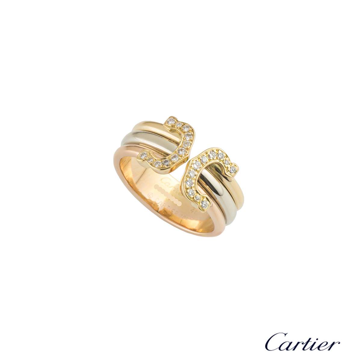 cartier c logo ring